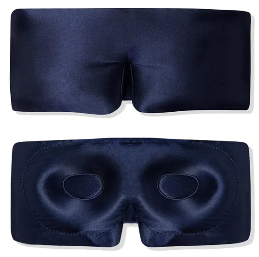 3D Silk Sleep Eye Mask | The Silk Grove™ - Navy Blue