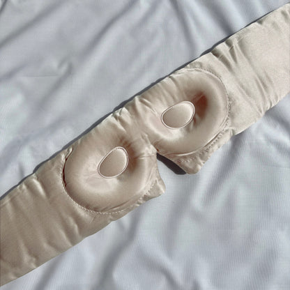 3D Silk Sleep Eye Mask | The Silk Grove™ - Champagne